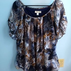 Dressy Dress Barn  blouse Size 2x (18-20) Random Paisley